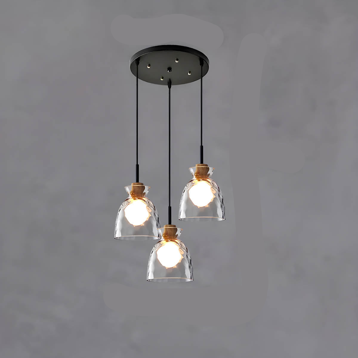 Brehn | LuxeGlow Chic Glasleuchter - Modern elegante Glas-Deckenlampe