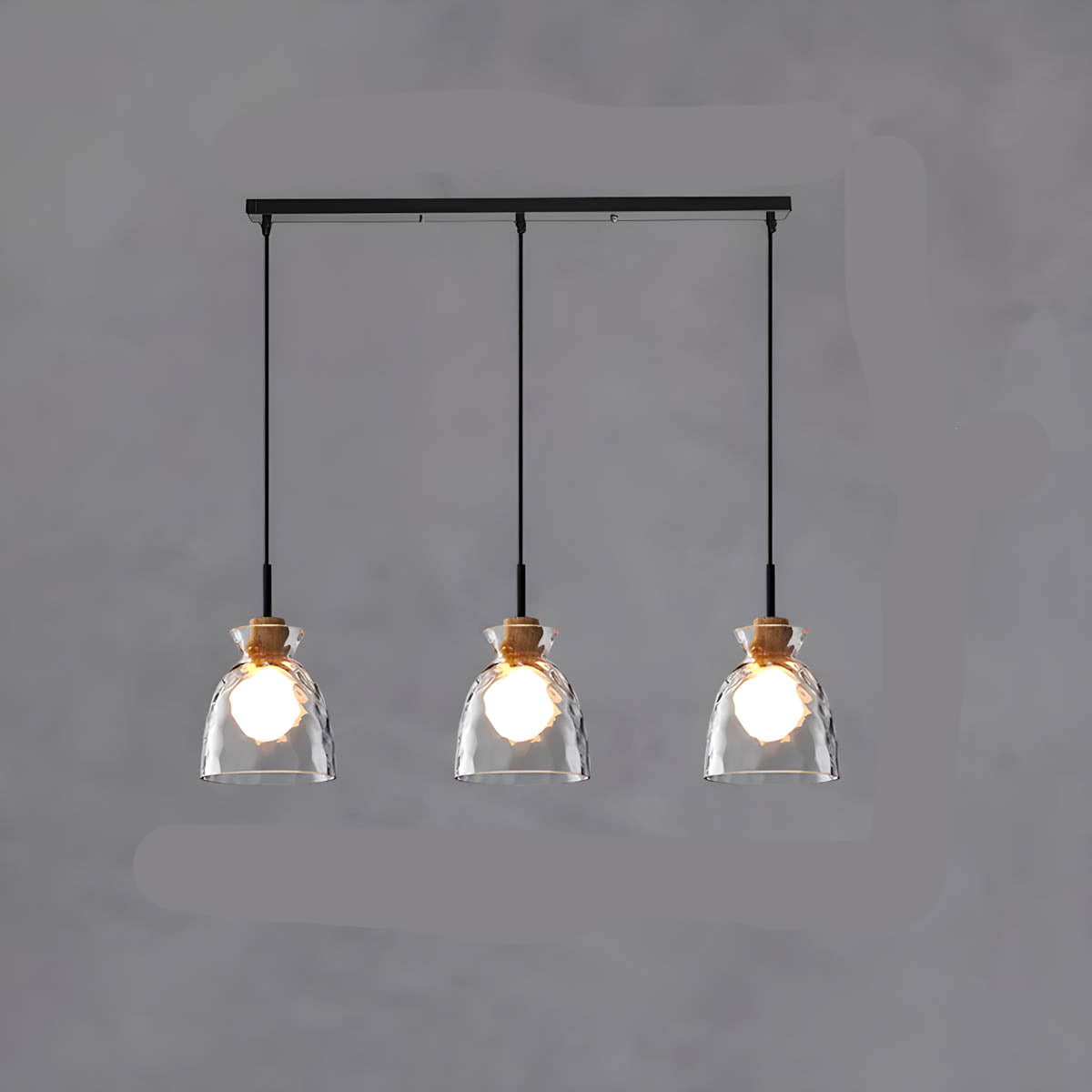 Brehn | LuxeGlow Chic Glasleuchter - Modern elegante Glas-Deckenlampe
