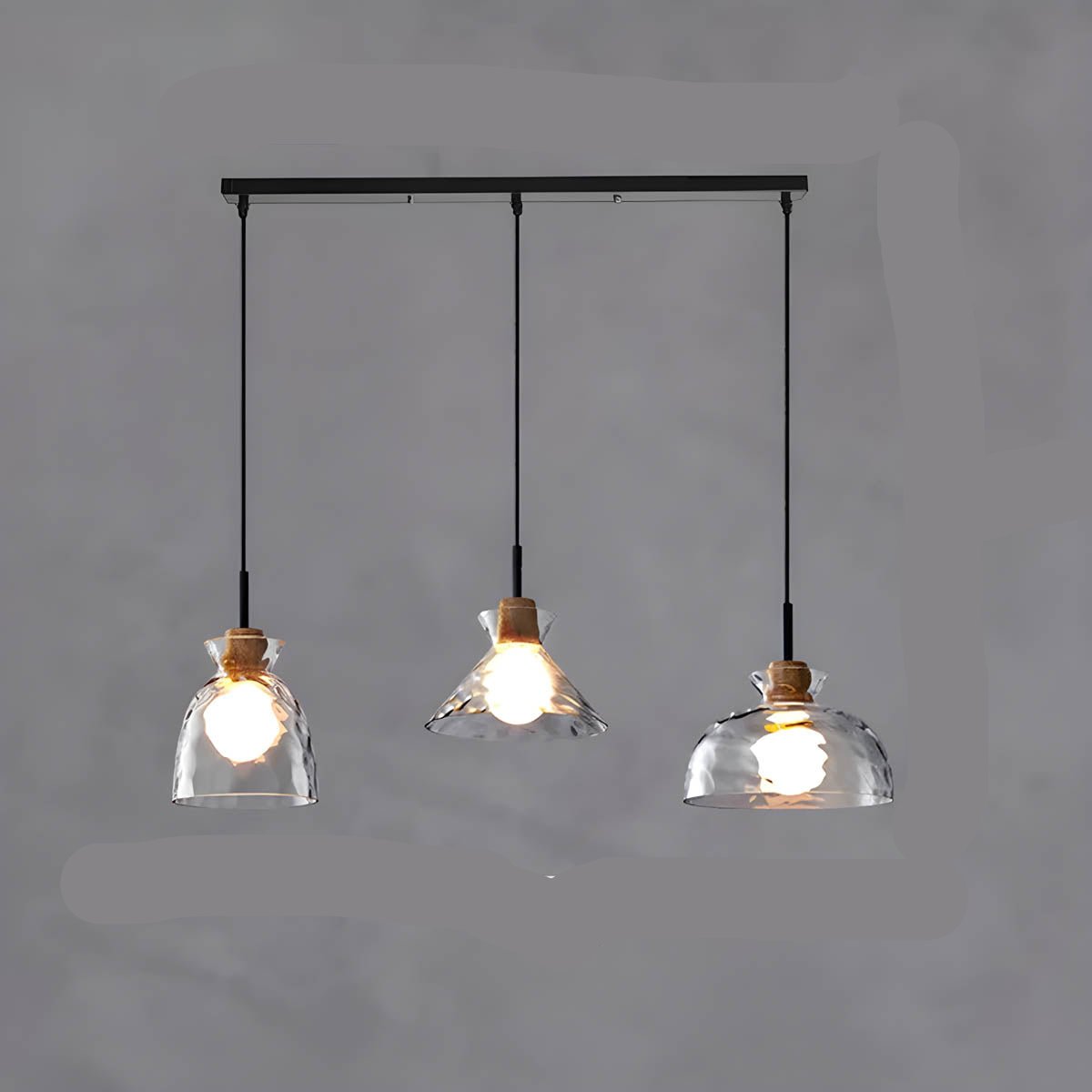Brehn | LuxeGlow Chic Glasleuchter - Modern elegante Glas-Deckenlampe
