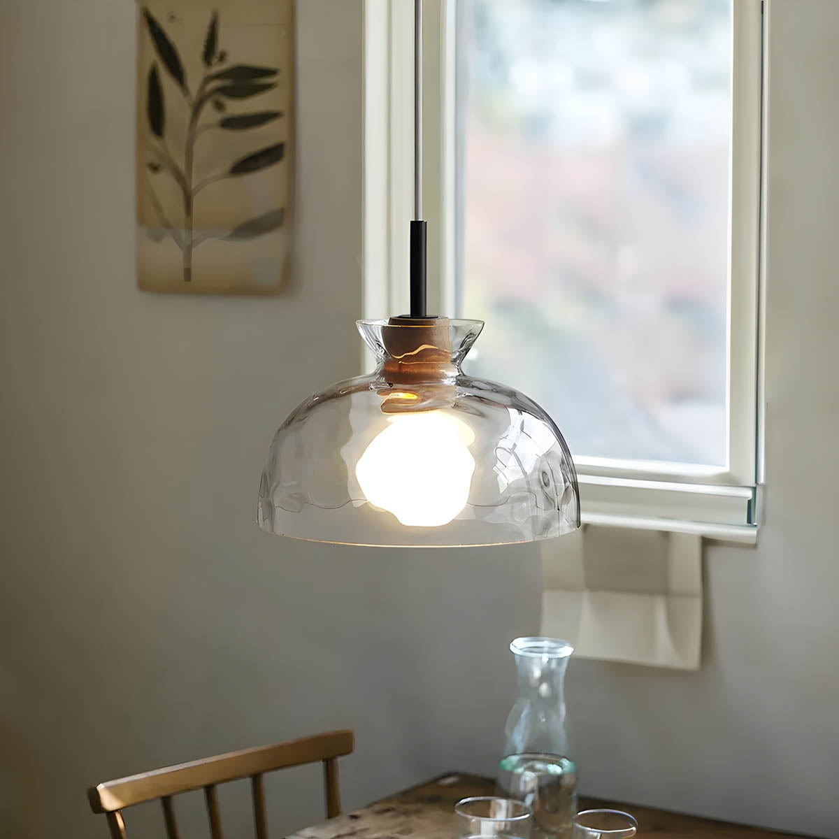 Brehn | LuxeGlow Chic Glasleuchter - Modern elegante Glas-Deckenlampe