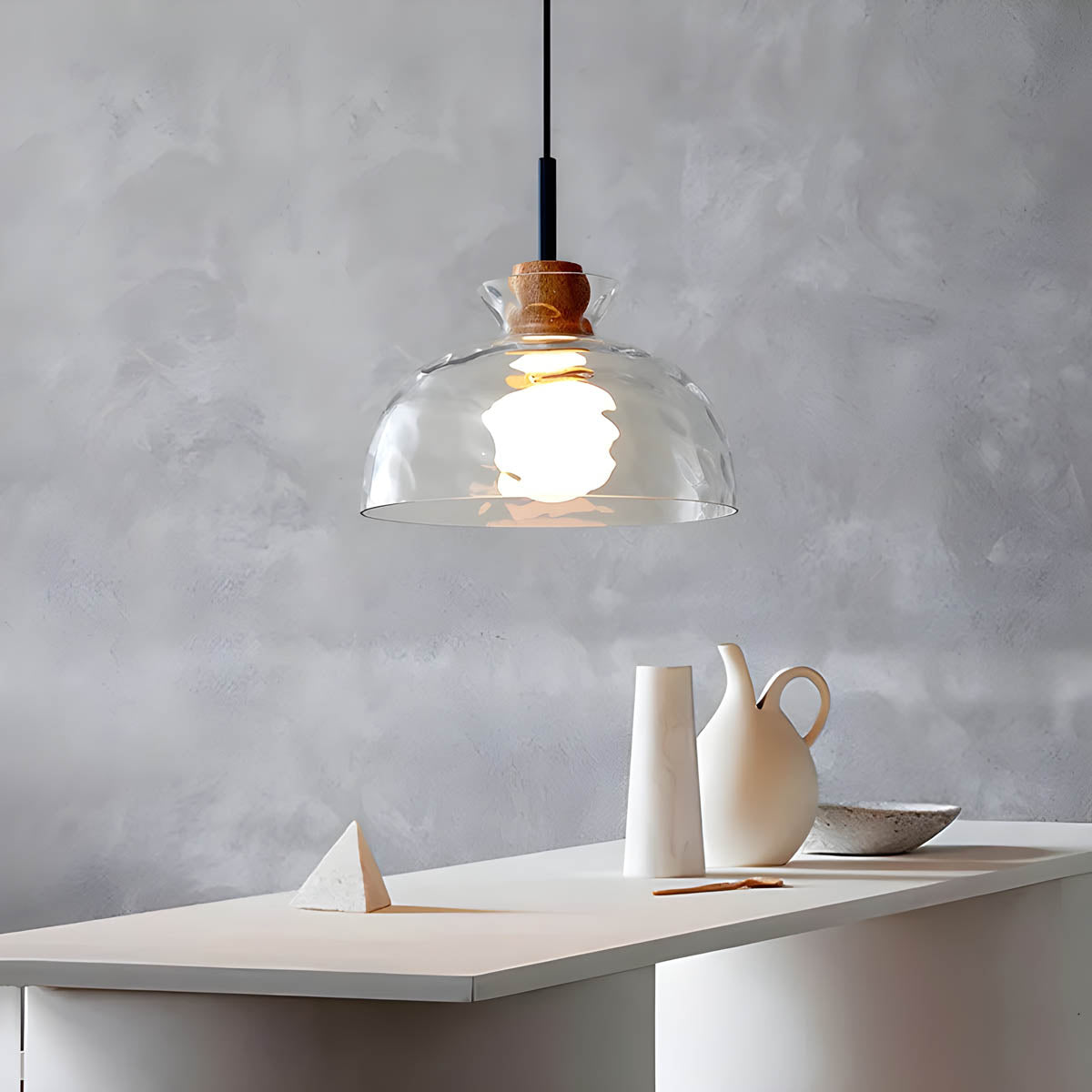 Brehn | LuxeGlow Chic Glasleuchter - Modern elegante Glas-Deckenlampe