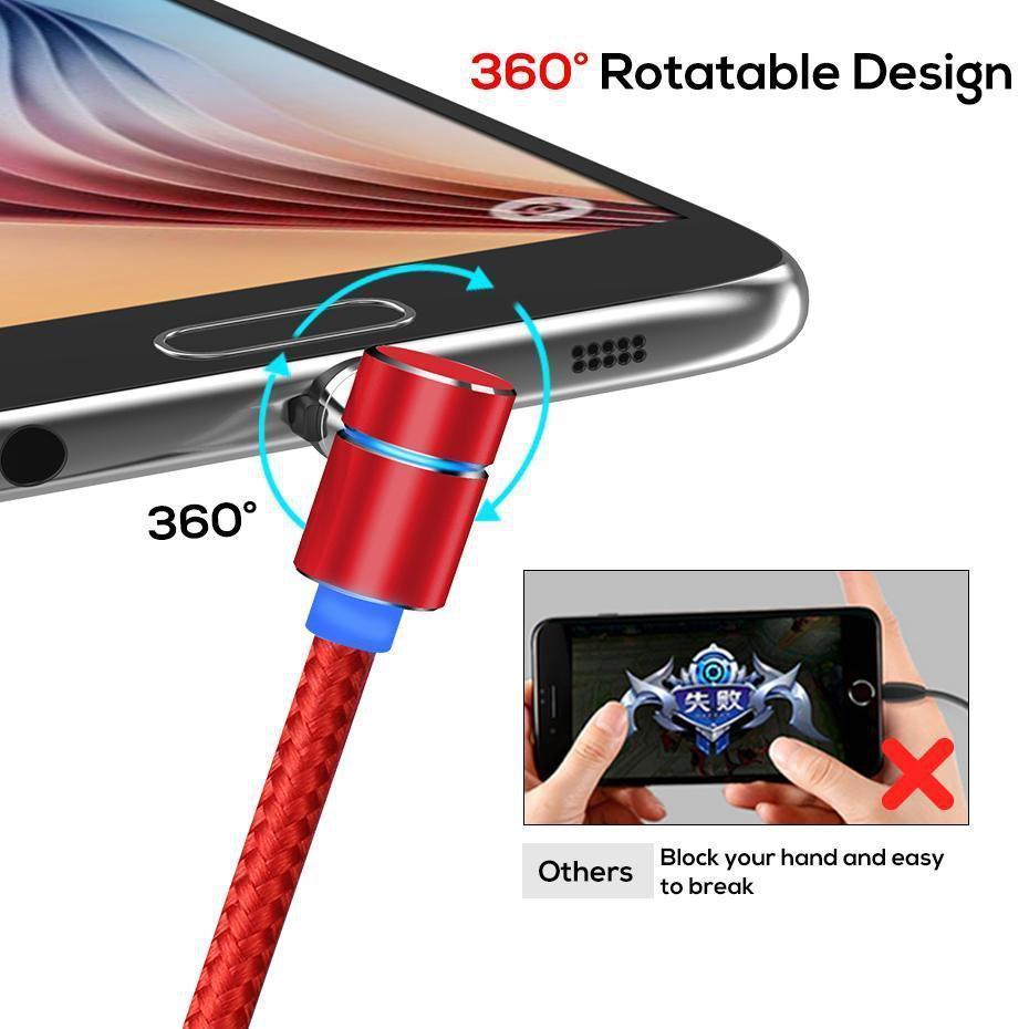 Brehn | 360 Grad drehbares magnetisches Ladekabel