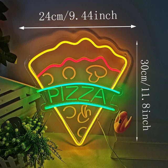 Neon Fast Food Schild – Leuchtendes Tacos Design, LED Nachtlicht für Restaurants und Küchen | Brehn