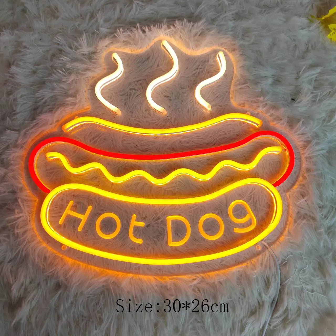 Neon Fast Food Schild – Leuchtendes Tacos Design, LED Nachtlicht für Restaurants und Küchen | Brehn