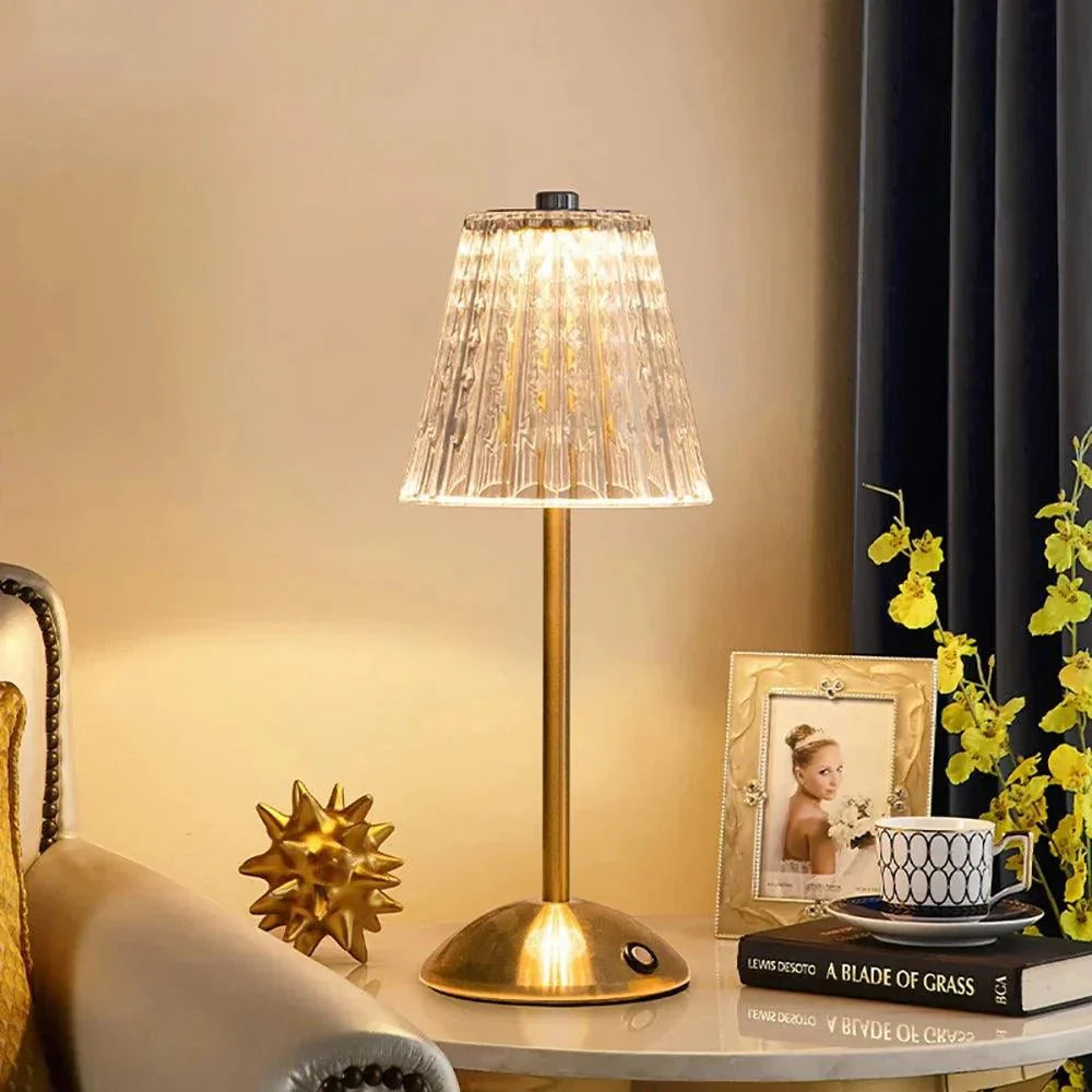 Brehn | AuraGlow Tischlampe - Wiederaufladbare LED-Lampe mit Dimmfunktion