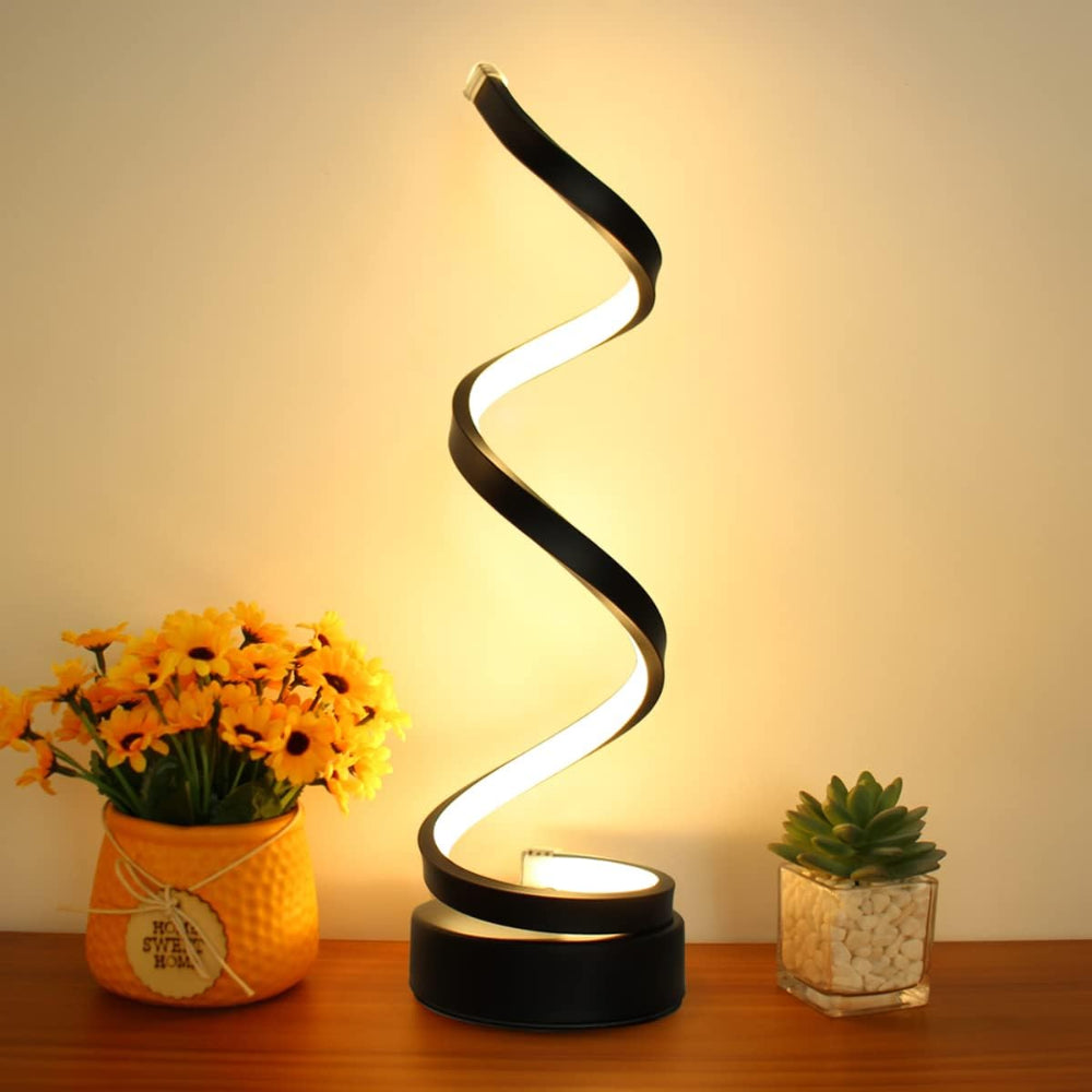 SpiralLight LED Tischlampe mit dimmbarem Licht und Touch-Steuerung | Brehn