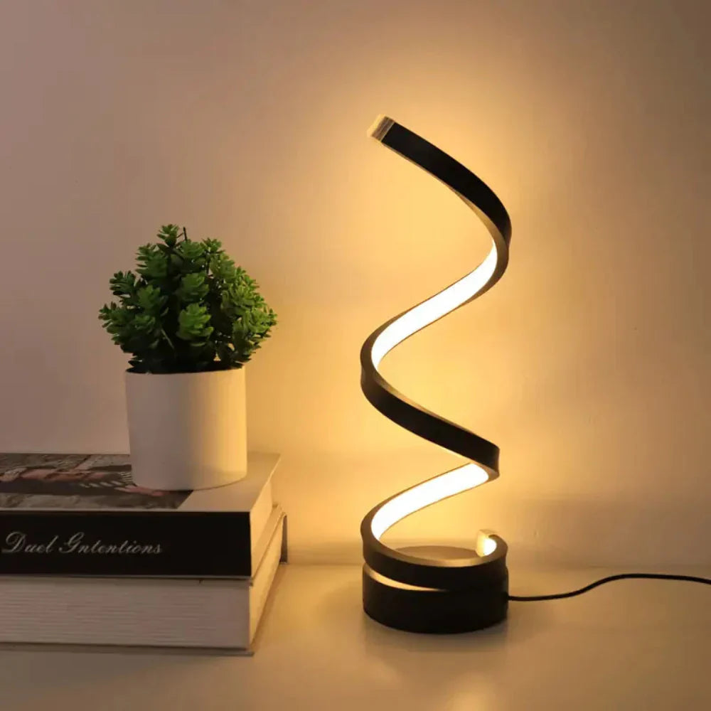 SpiralLight LED Tischlampe mit dimmbarem Licht und Touch-Steuerung | Brehn