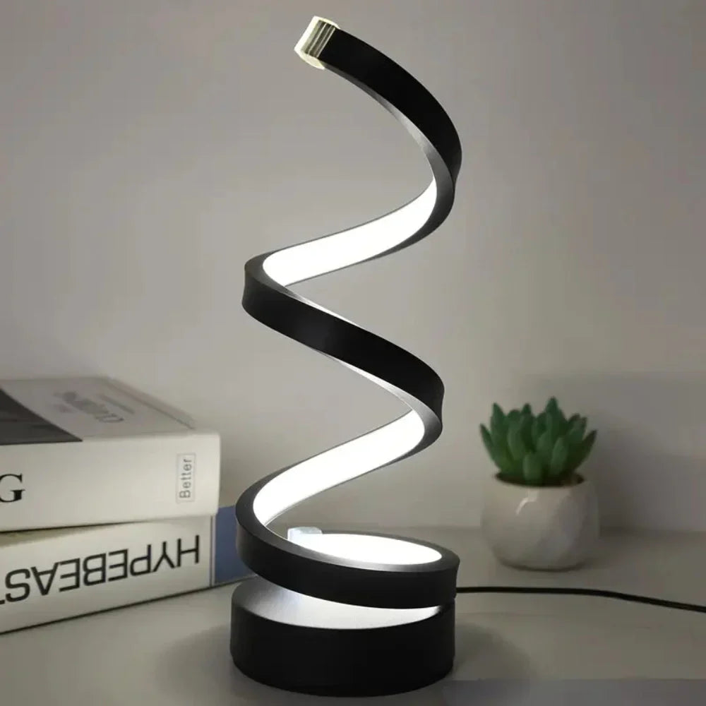 SpiralLight LED Tischlampe mit dimmbarem Licht und Touch-Steuerung | Brehn