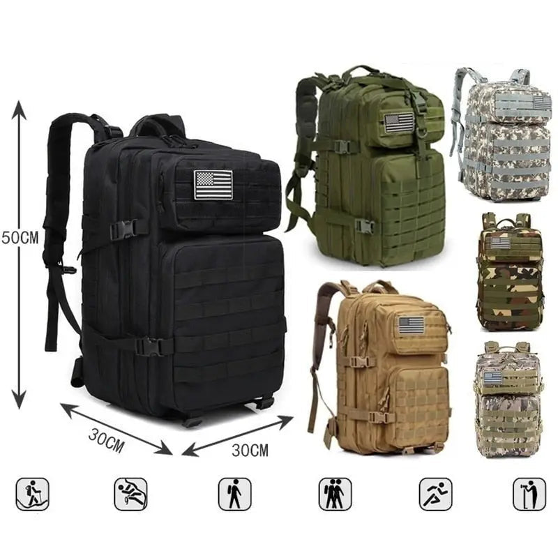 50-Liter-Taktikrucksack für Outdoor und Reisen | Brehn