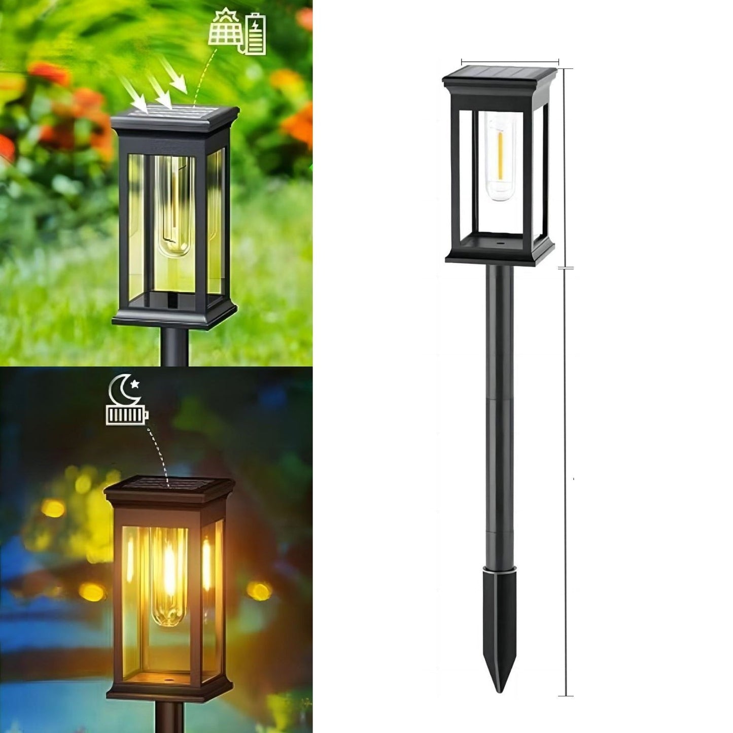 Solarbetriebene Gartenleuchte für Außenbereich - Moderne LED-Wegeleuchte für Beleuchtung von Wegen, Terrasse und Garten | Brehn