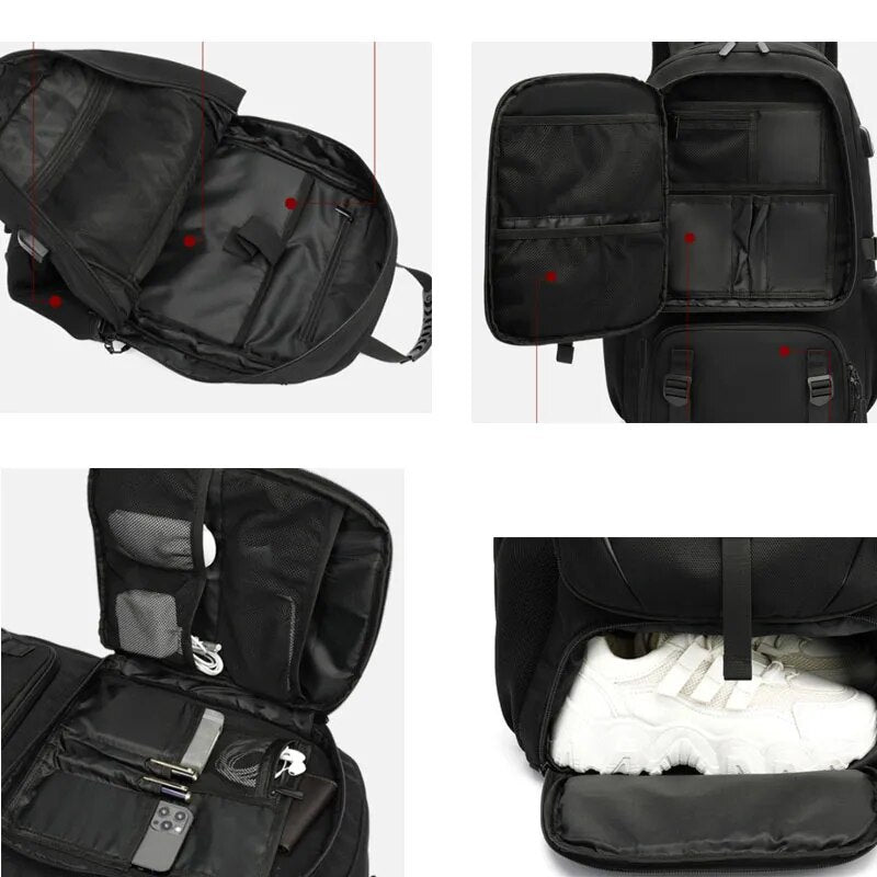 Tech Trek Pro 50-80L Der Ultimative Rucksack Mit USB-Anschluss | Brehn