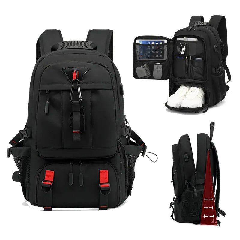 Tech Trek Pro 50-80L Der Ultimative Rucksack Mit USB-Anschluss | Brehn