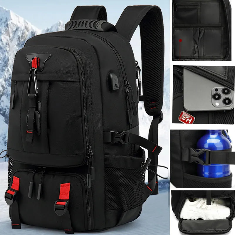Tech Trek Pro 50-80L Der Ultimative Rucksack Mit USB-Anschluss | Brehn