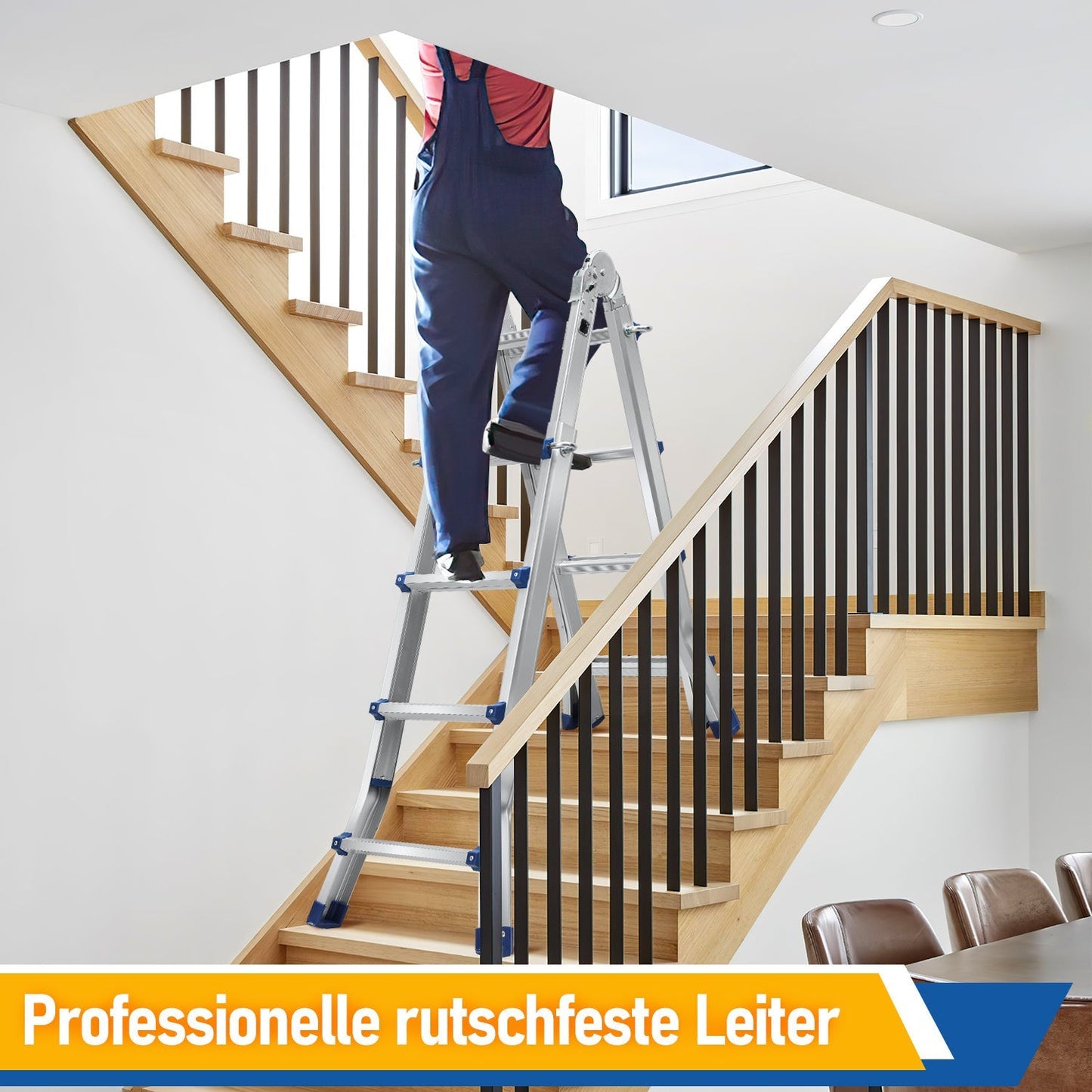 Teleskopleiter Multifunktionsleiter 3 in 1 Aluleiter | Brehn