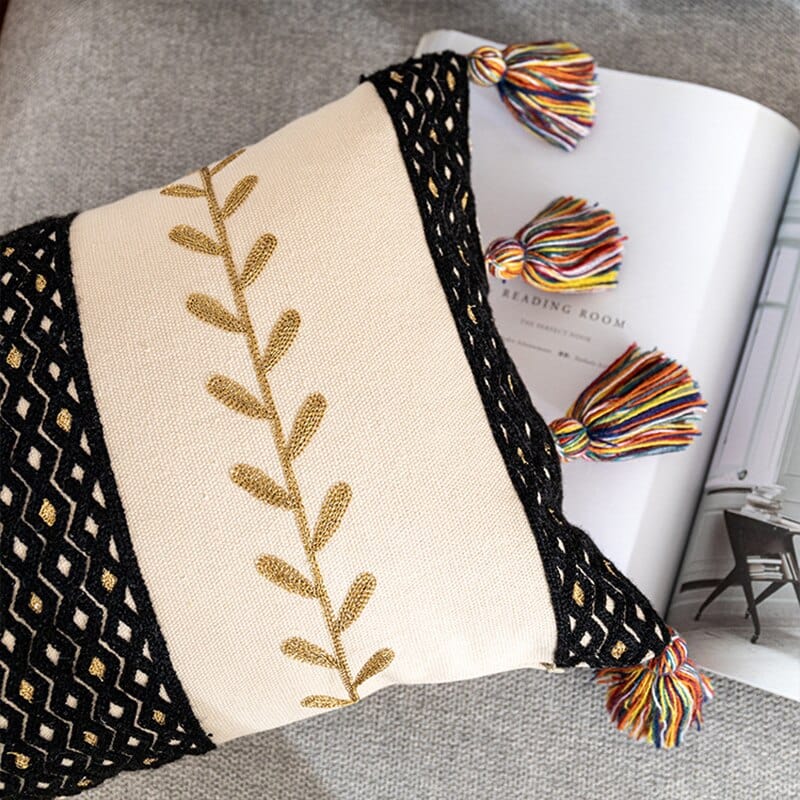 Texturiertes-Tassel Kissenbezug | Brehn