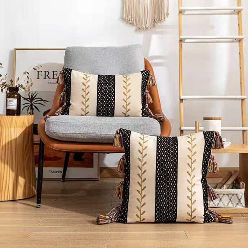 Texturiertes-Tassel Kissenbezug | Brehn