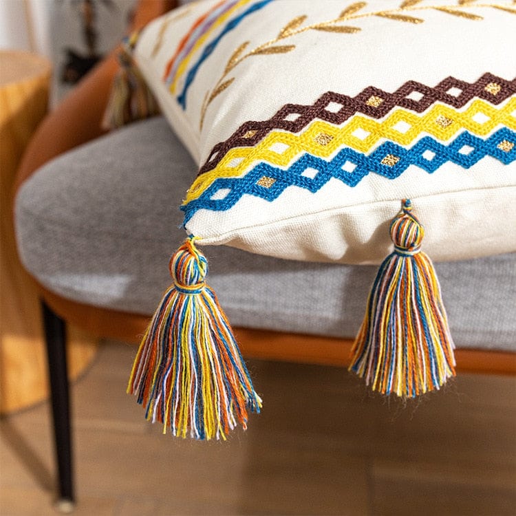 Texturiertes-Tassel Kissenbezug | Brehn
