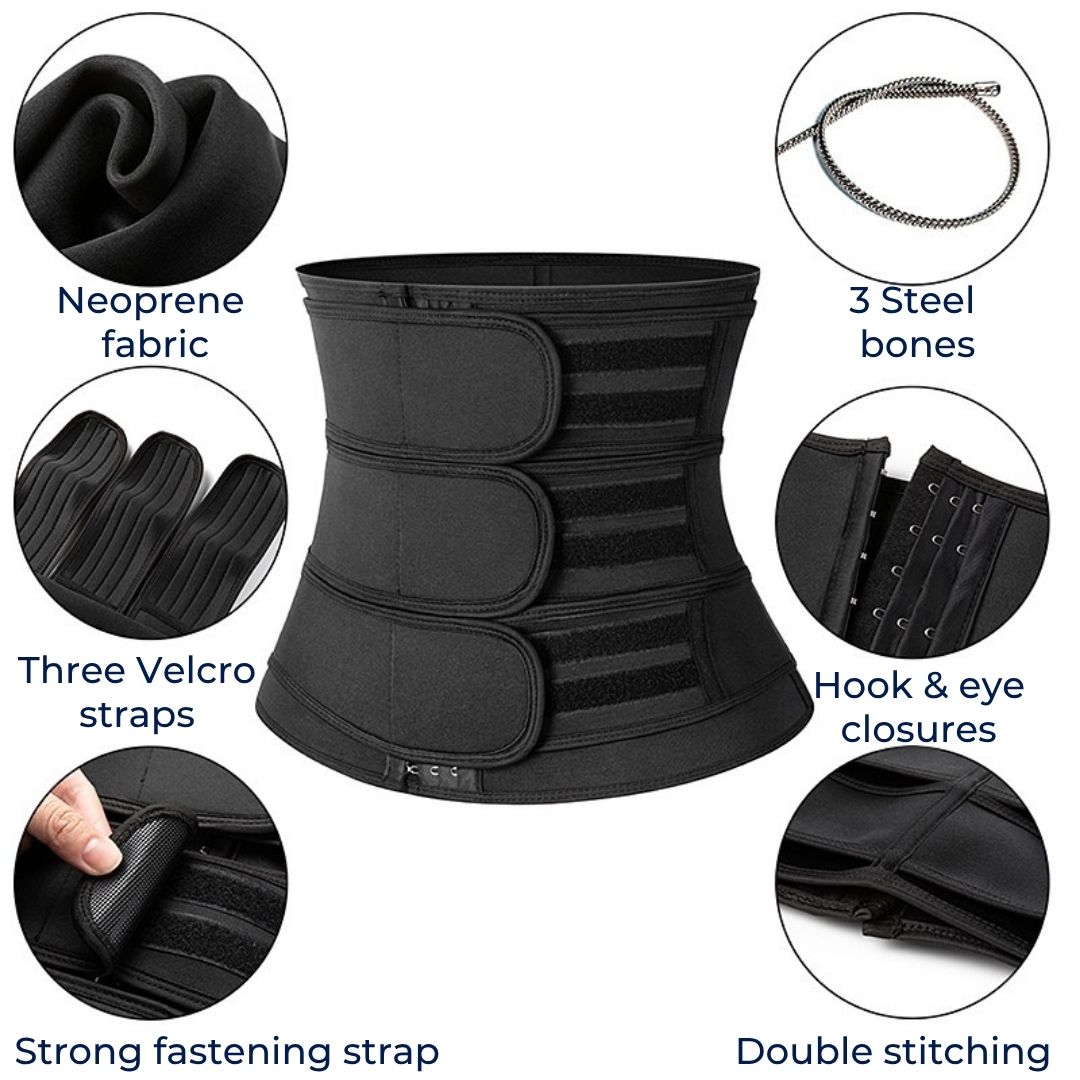 ThermoCore | Taillentrainer Gürtel – Dreifache Kompression – Atmungsaktives Neoprenmaterial – Nach dem Training & Nach der Geburt Verwendung Brehn