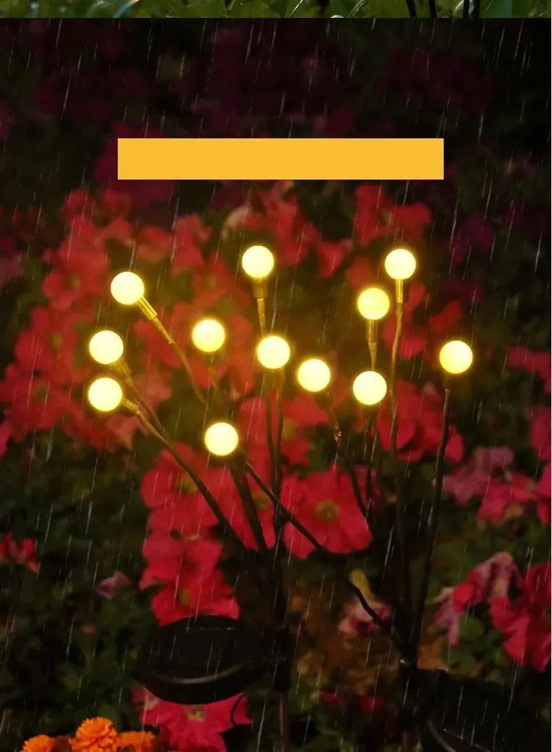 Solarbetriebene Glühwürmchen Gartenleuchte - Dreiköpfige LED Lampe für Außen | Brehn