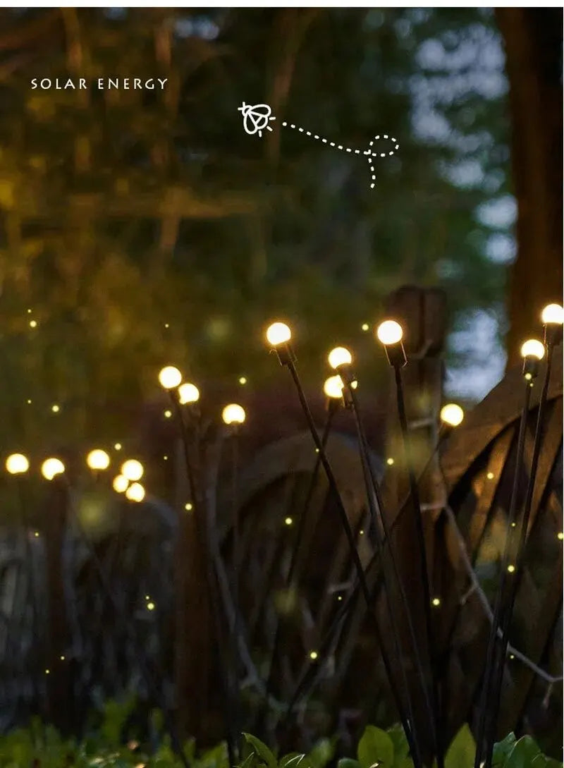 Solarbetriebene Glühwürmchen Gartenleuchte - Dreiköpfige LED Lampe für Außen | Brehn