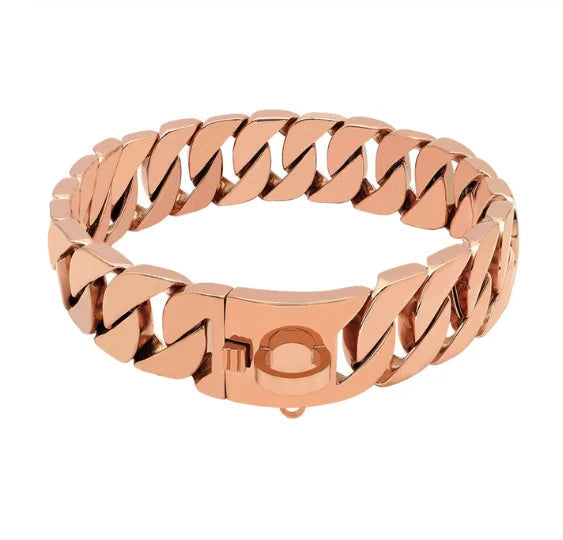 Brehn | KrachtNeck Metall Hundehalsband – Robustes Edelstahl Halsband für große Hunde