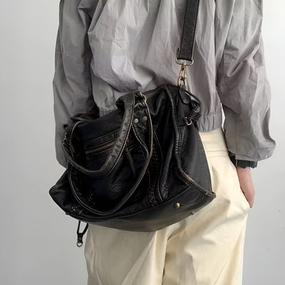 Schultertasche aus echtem Leder – Hochwertig und elegant | Perfekt für den Alltag & Büro | Brehn