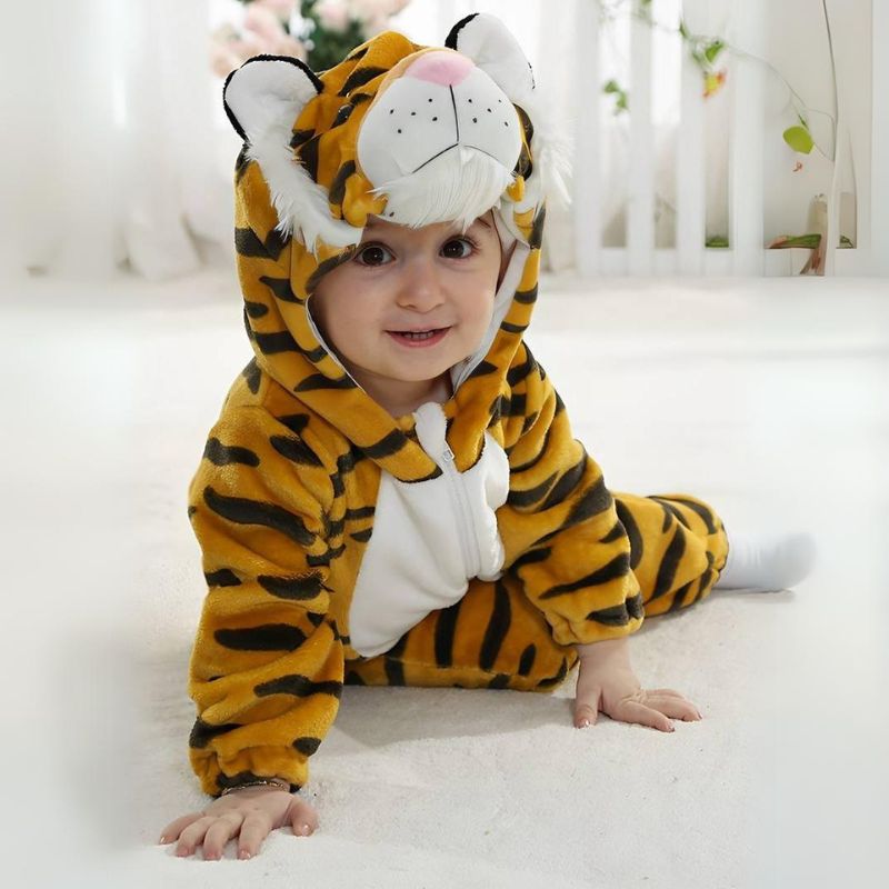 Kleinkind-Tier-Overall | Weicher Baby-Body aus Baumwolle und hypoallergenem Fleece