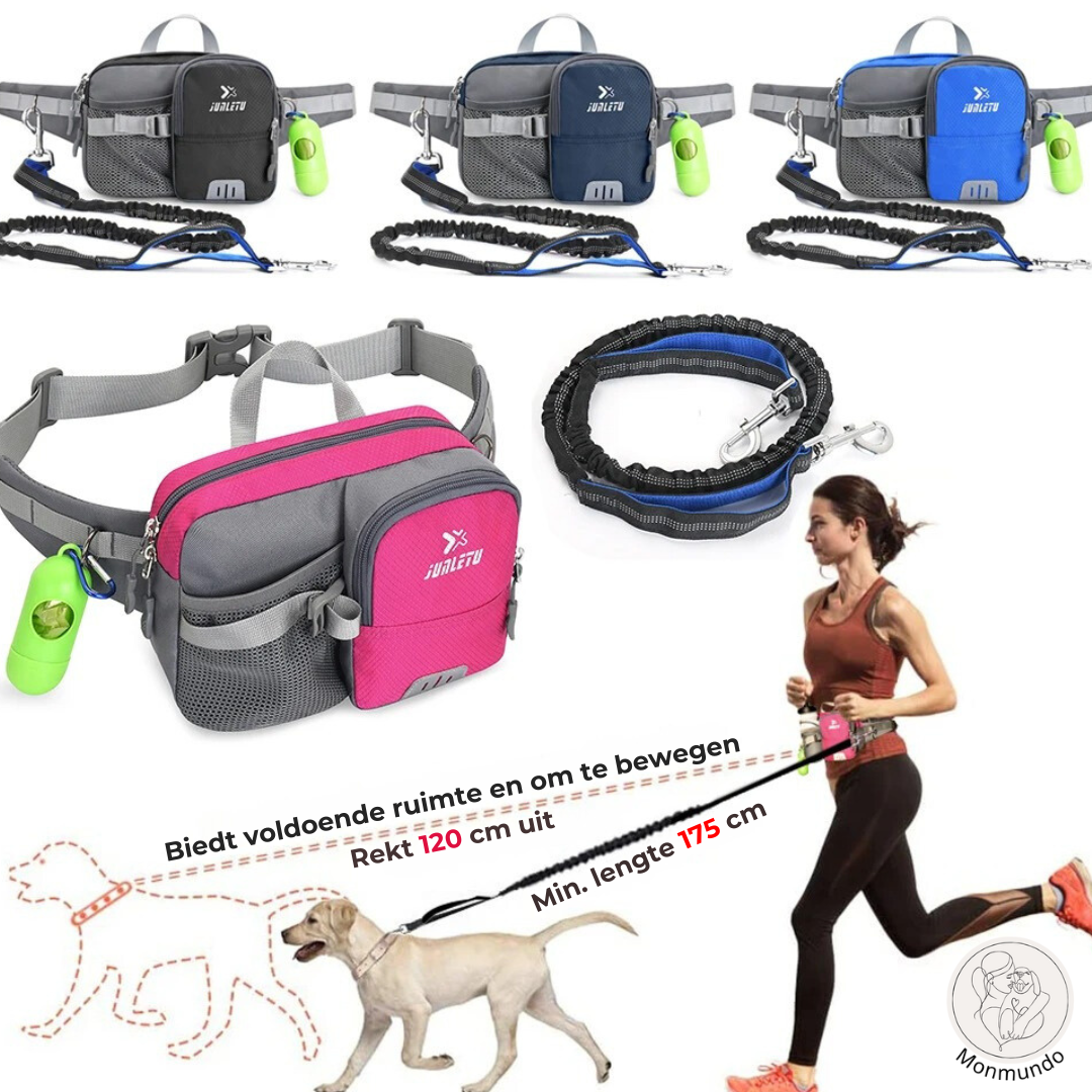 Hunde-Leine Hüfttasche Set | Brehn