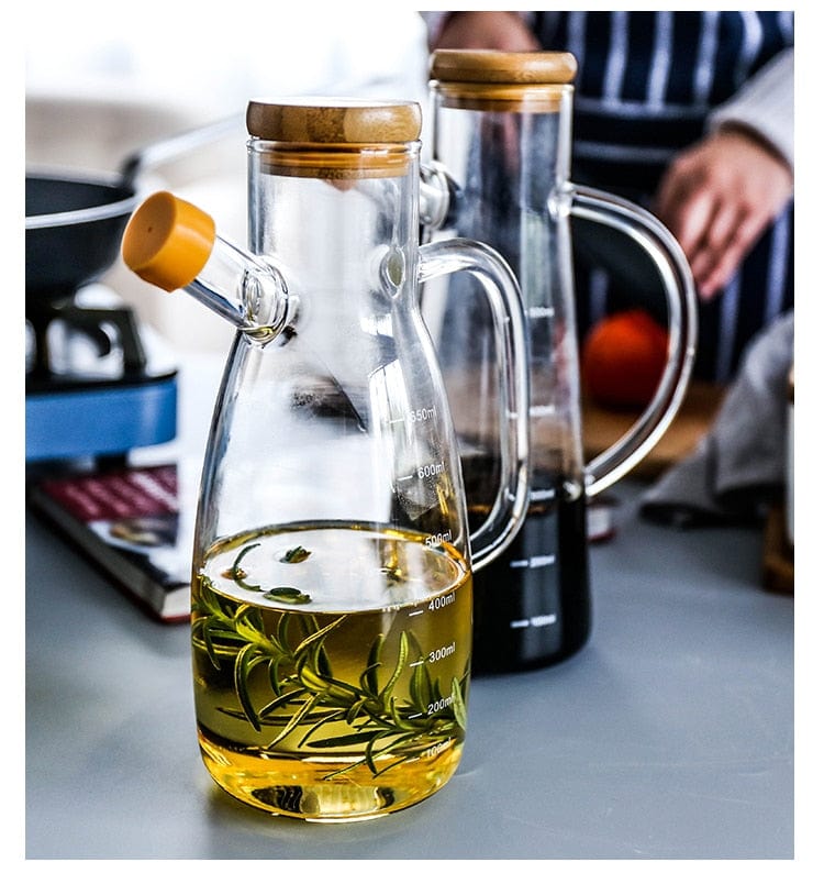 Transparentes Glasölflasche mit Griff | Brehn