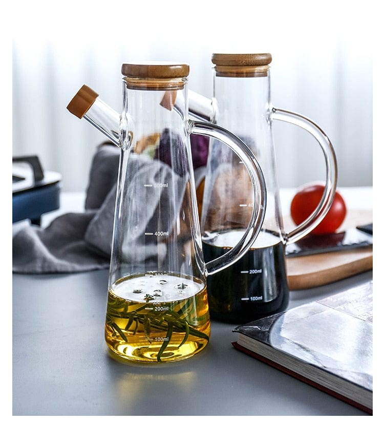 Transparentes Glasölflasche mit Griff | Brehn
