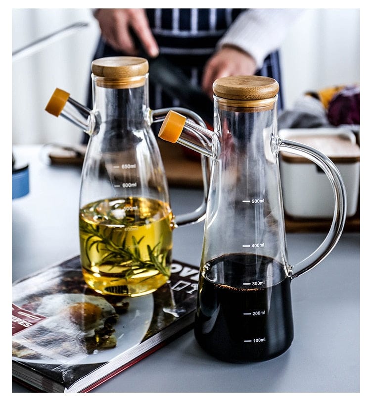 Transparentes Glasölflasche mit Griff | Brehn
