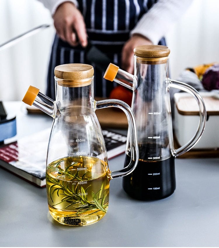 Transparentes Glasölflasche mit Griff | Brehn