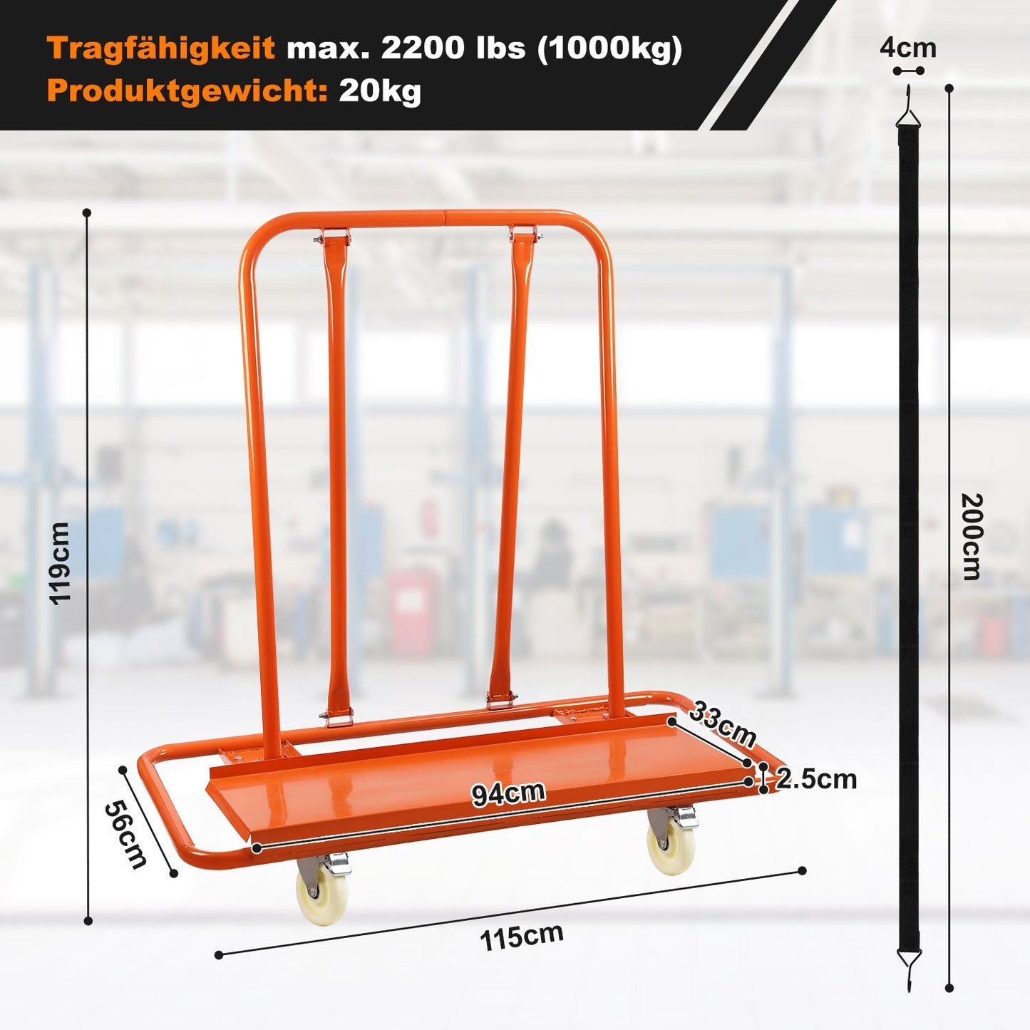 Plattenwagen Transportwagen bis 1000kg | Brehn