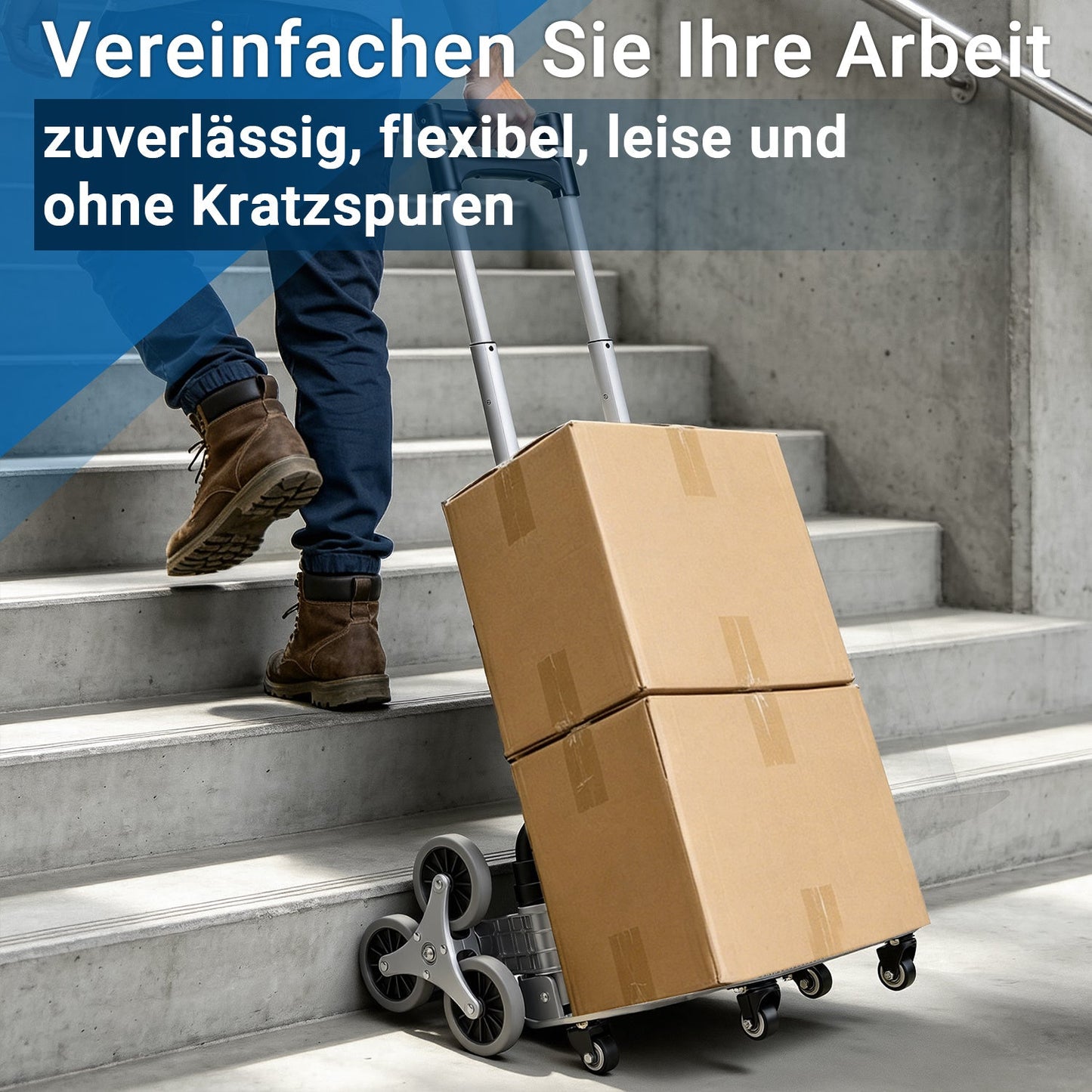Treppensteiger Sackkarre Klappbar Treppenhandwagen bis 75kg | Brehn