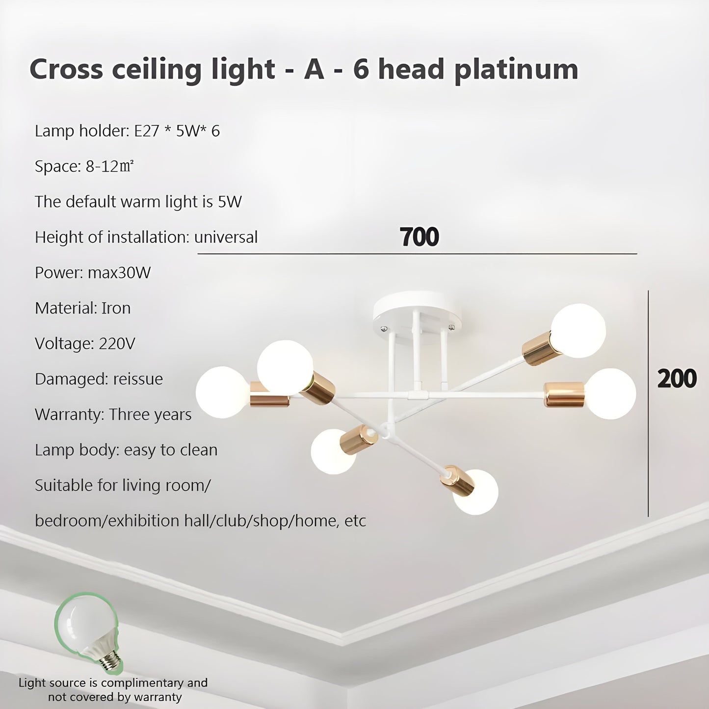 Kreative LED Hängeleuchte – Vintage Antik Gold Kronleuchter für Wohnzimmer & Esszimmer | Brehn