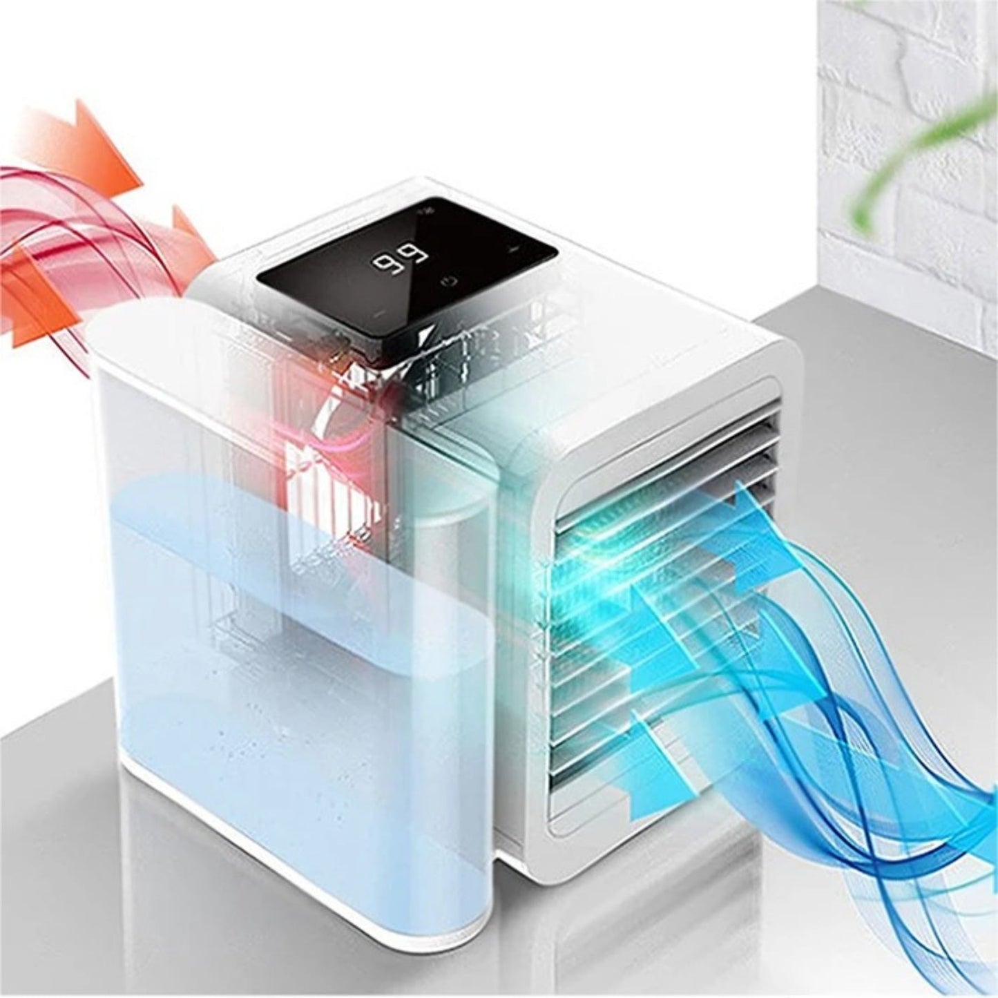 MicroCool Mini Klimaanlage Tragbarer Verdunstungsschwamm-Kühler mit 1000ml Wassertank | Brehn