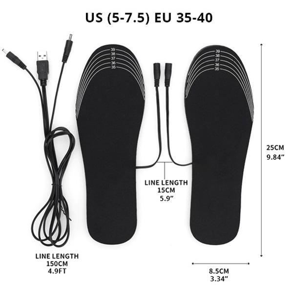 USB beheizte Einlegesohlen Fußwärmer (1 Paar) | Brehn