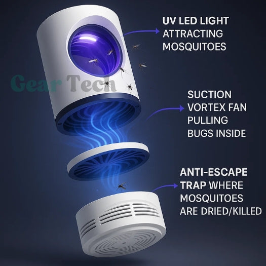 InsectoStop UV Fliegenfänger – Elektrische Moskito-Lampe für drinnen und draußen | Brehn