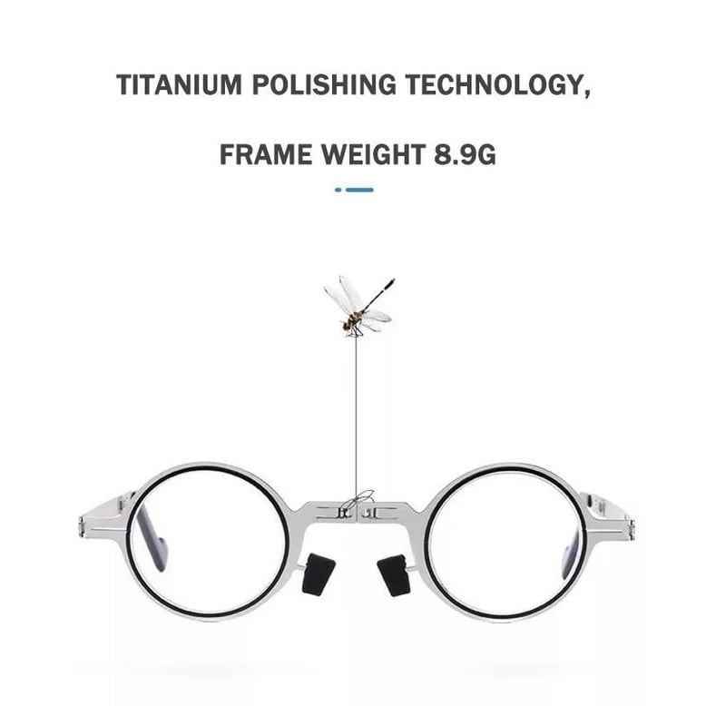 Ultraleichte schraubenlose faltbare Lesebrille aus Titanmaterial | Brehn