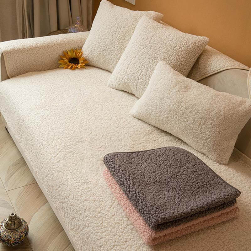 Ultrasoft Teddy-Fleece Warm Rutschfeste Couchbezug 90x160 cm | Brehn