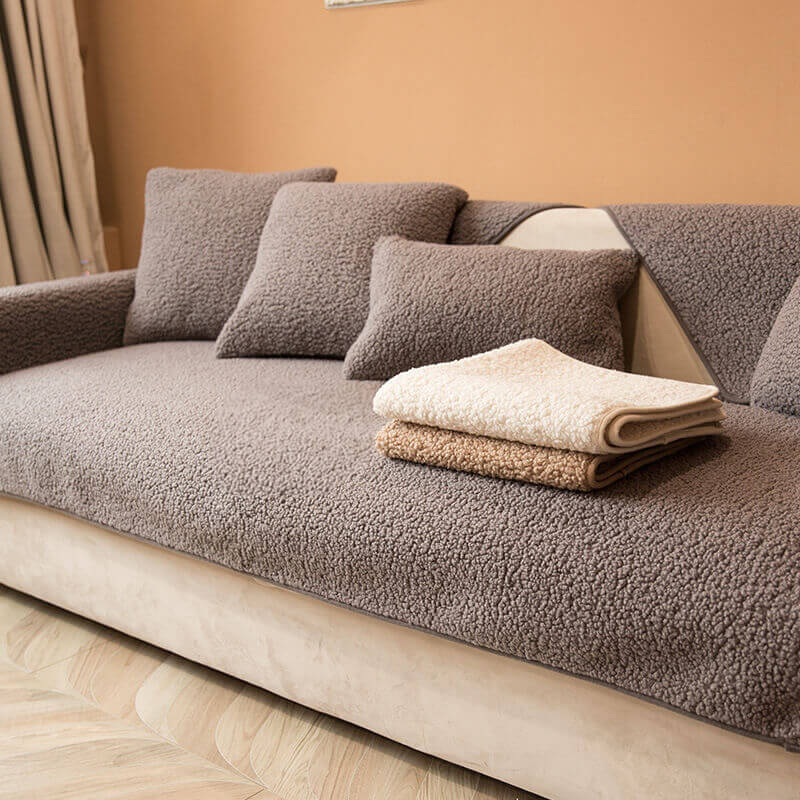 Ultrasoft Teddy-Fleece Warm Rutschfeste Couchbezug 90x160 cm | Brehn