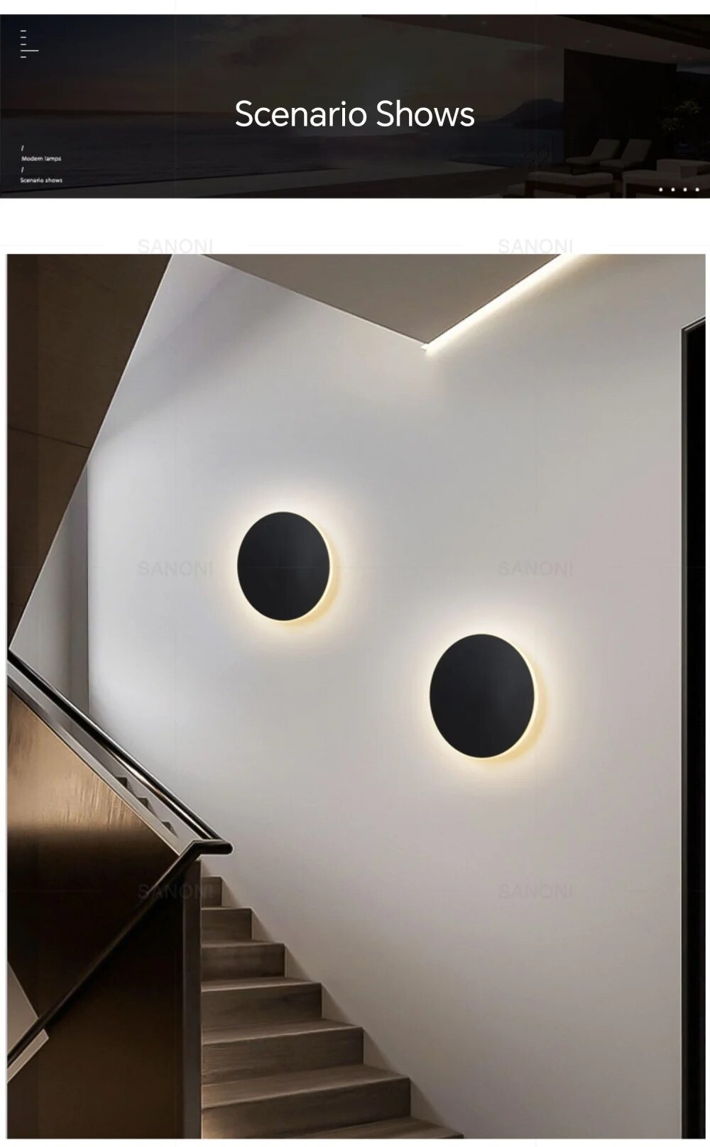 LED Wandleuchte Rund
