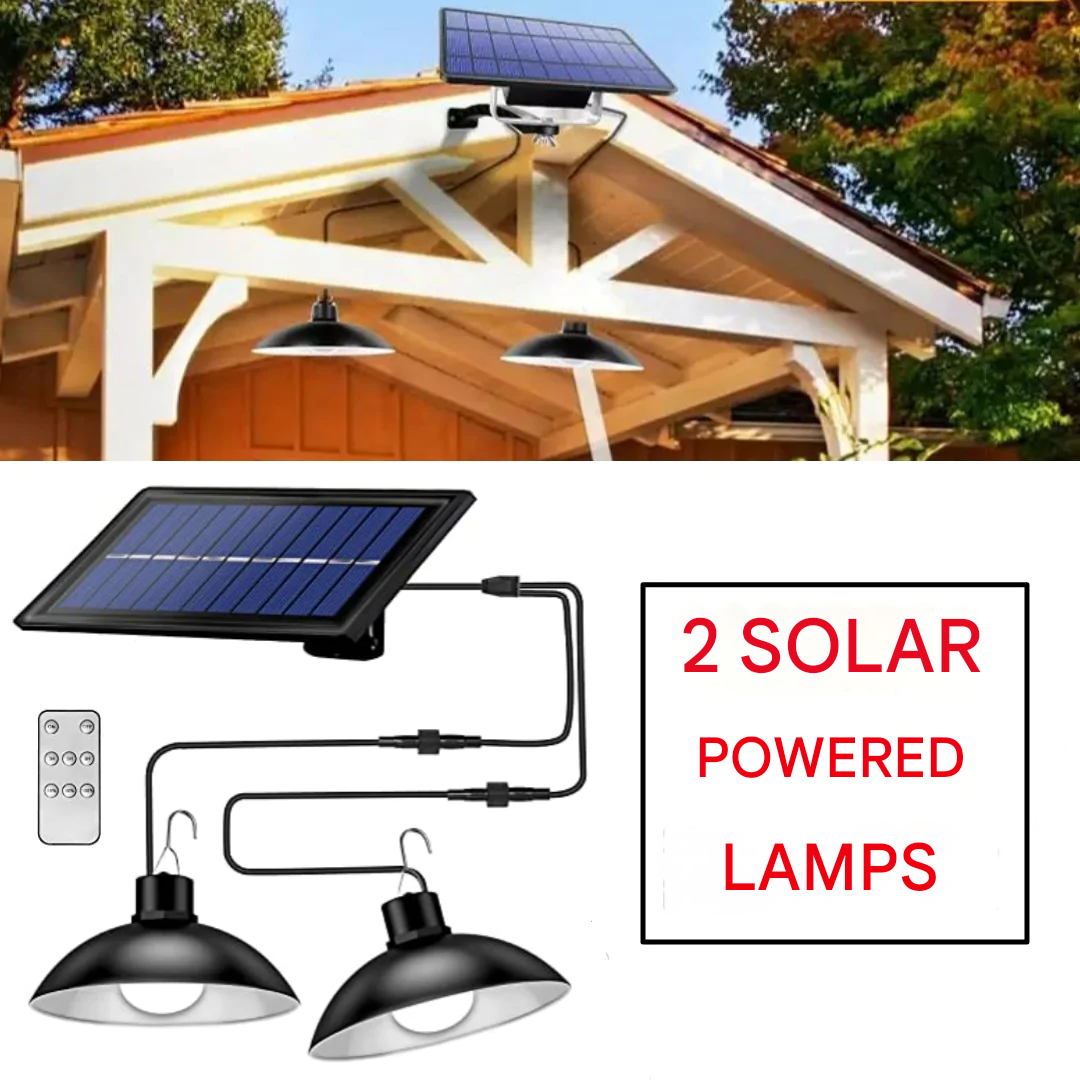 SolarDuo LED Lamp Set auf Solarenergie mit Fernbedienung | Brehn
