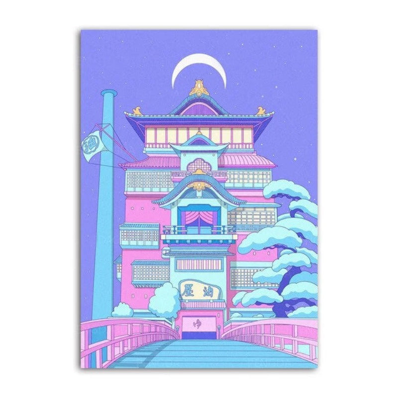 Japanisches Königshaus - Leinwand Wandkunst Gemälde