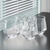 Transparentes Glas, 4-teiliges Set – Stilvolles und dekoratives Design | 300 ml Glas für Wasser, Saft und Tee