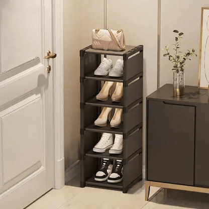 Platzsparendes Schuhregal – Stapelbares Schuhregal für Ecken und kleine Räume