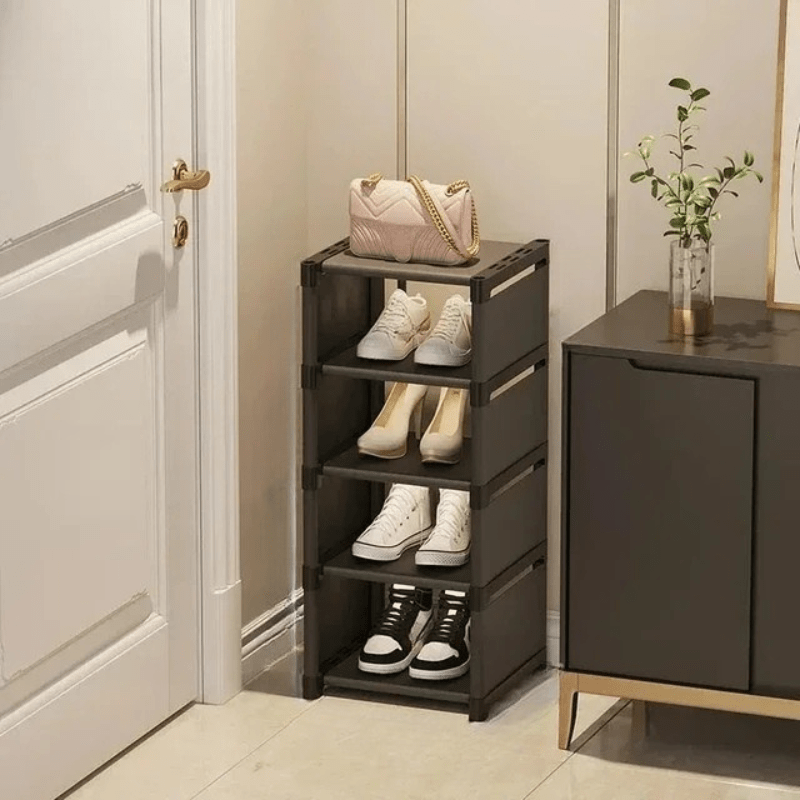 Platzsparendes Schuhregal – Stapelbares Schuhregal für Ecken und kleine Räume