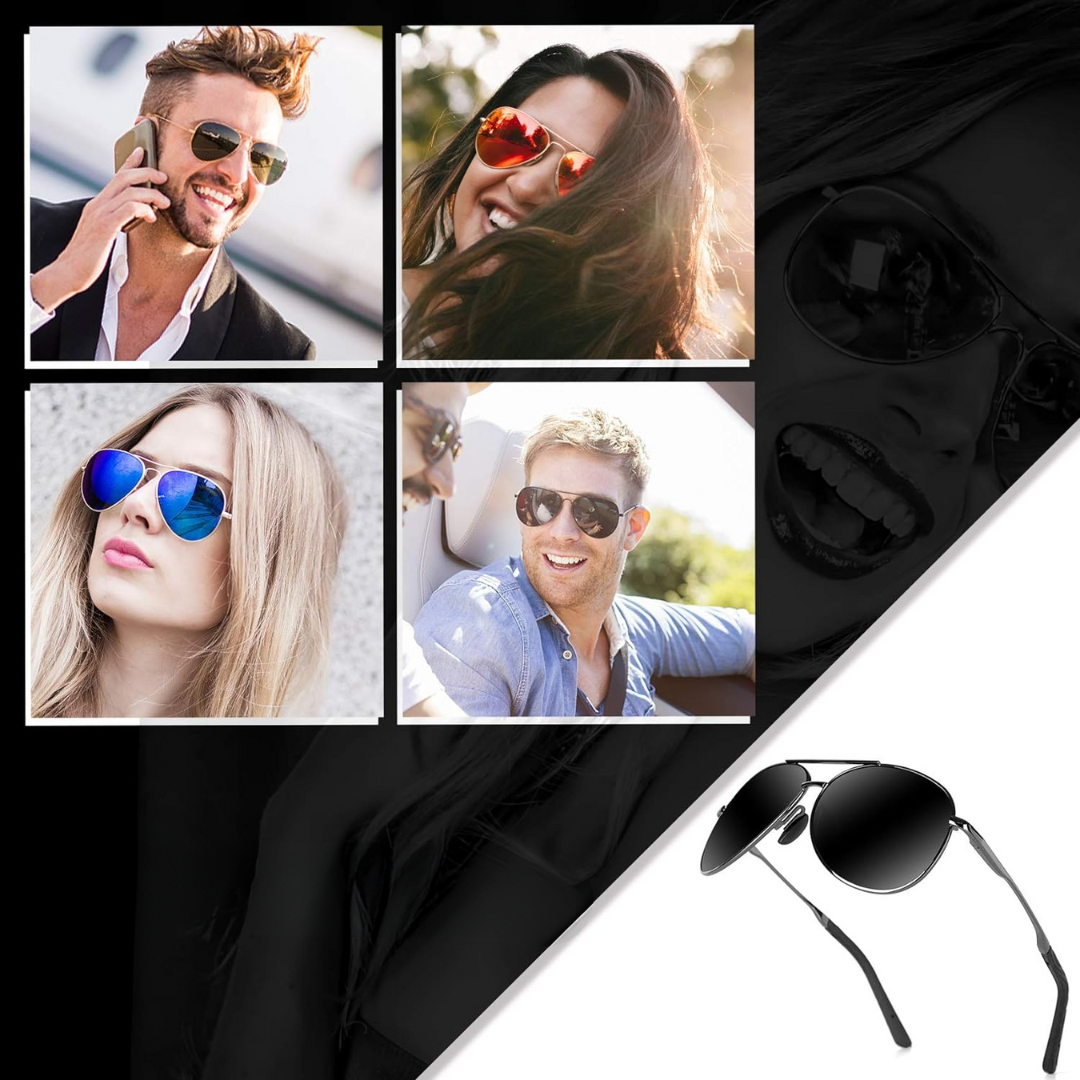 Premium polarisierte Aviator-Sonnenbrille - Joey | Brehn