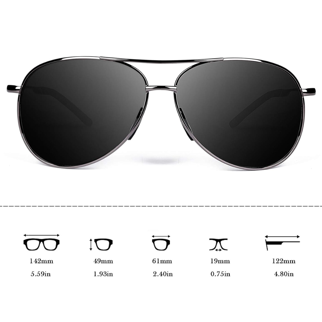 Premium polarisierte Aviator-Sonnenbrille - Joey | Brehn