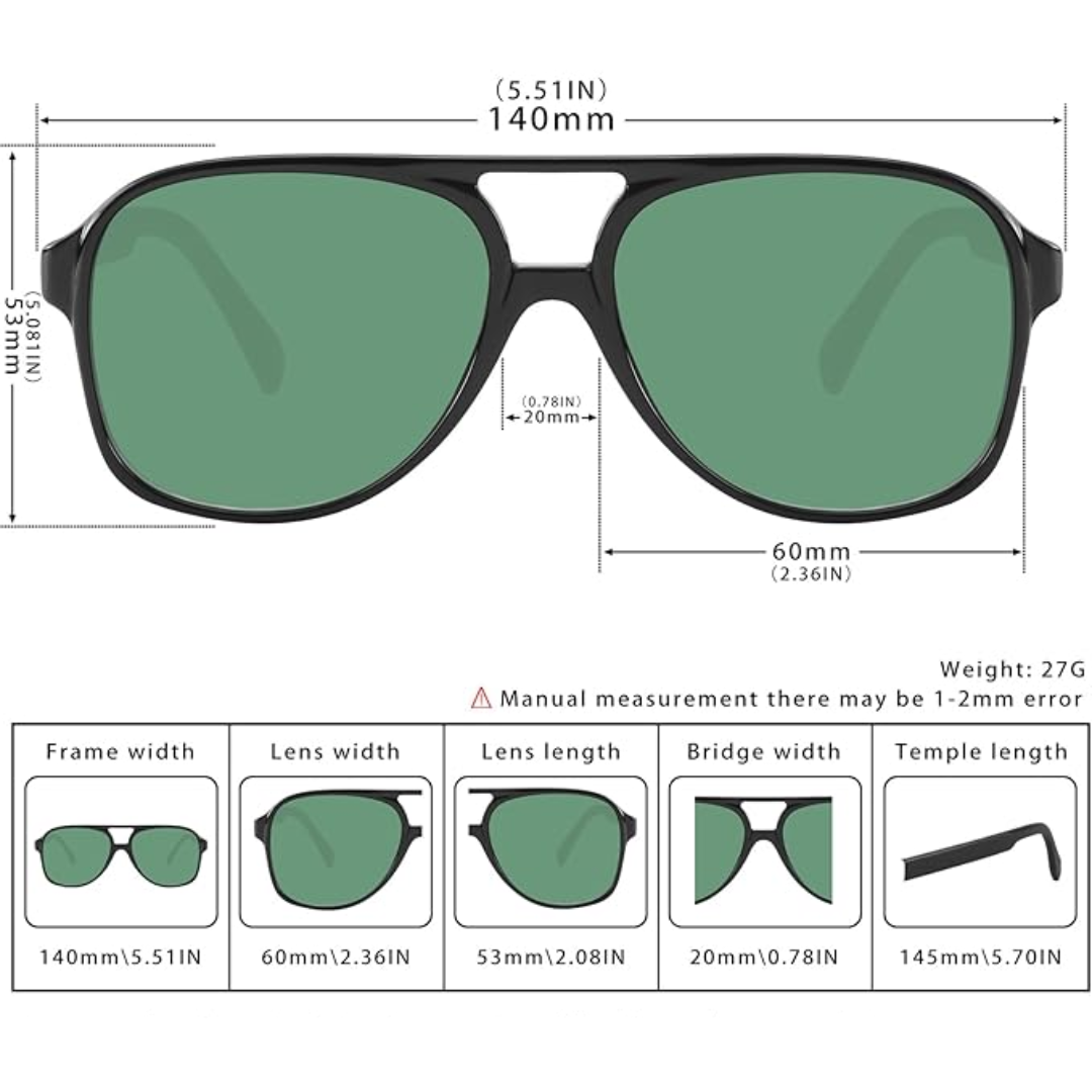 Retro Aviator Sonnenbrille - Indy | Brehn